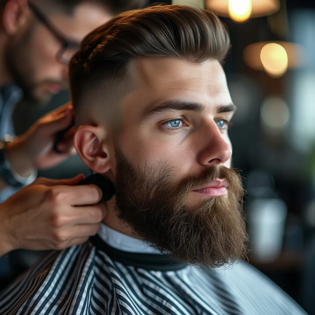Cliente recibiendo corte clásico