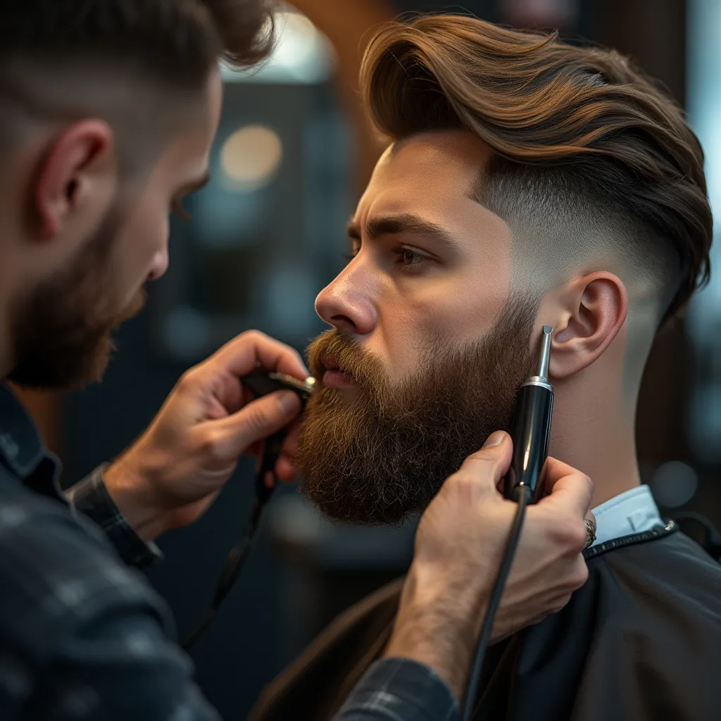 Detalle de productos de barbería